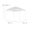 Flash Furniture 10'x10' White Pop Up Event Straight Leg Canopy Tent JJ-GZ1010-WH-GG - alternate 4